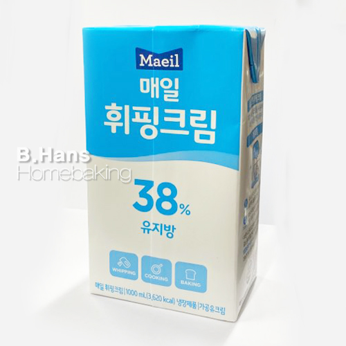 비한스 - 매일휘핑크림 38% 1L (생크림) 비한스 - 매일휘핑크림 38% 1L (생크림)
